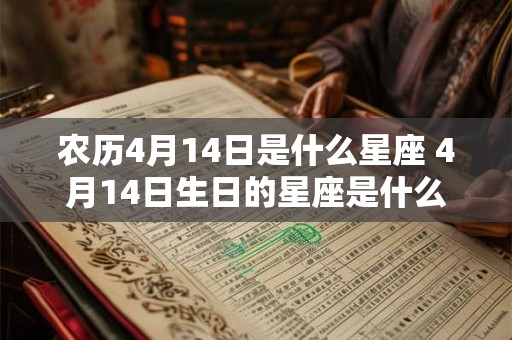 农历4月14日是什么星座 4月14日生日的星座是什么