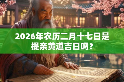 2026年农历二月十七日是提亲黄道吉日吗？