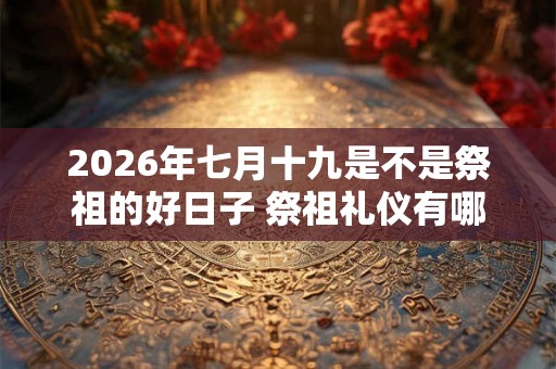2026年七月十九是不是祭祖的好日子 祭祖礼仪有哪些