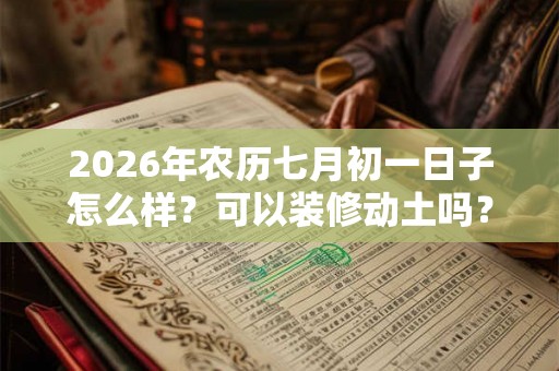 2026年农历七月初一日子怎么样？可以装修动土吗？