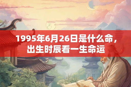 1995年6月26日是什么命，出生时辰看一生命运