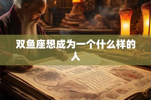 双鱼座想成为一个什么样的人