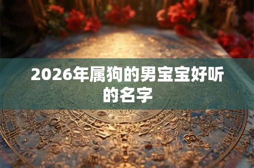2026年属狗的男宝宝好听的名字 2026年属狗的男宝宝好听的名字