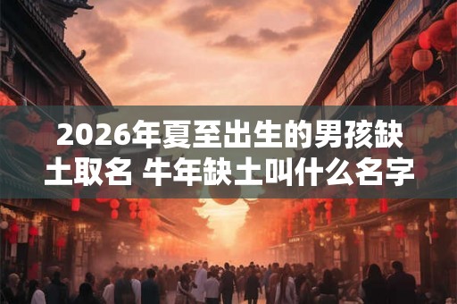2026年夏至出生的男孩缺土取名 牛年缺土叫什么名字 2026年夏至出生的男孩缺土取名 牛年缺土叫什么名字