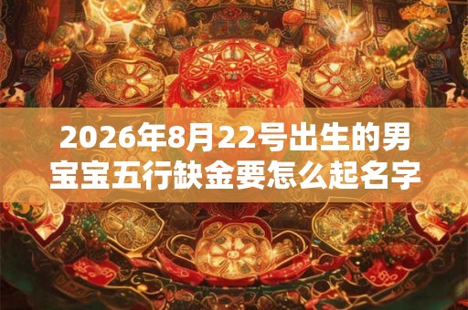2026年8月22号出生的男宝宝五行缺金要怎么起名字