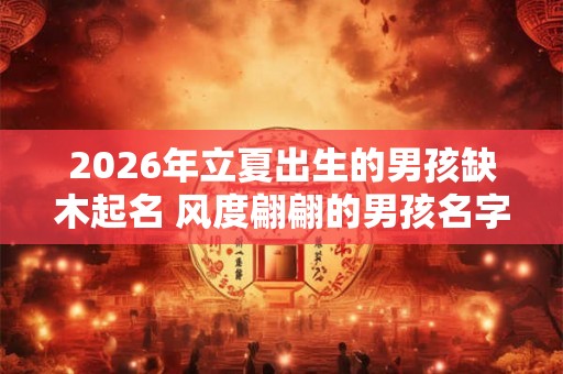 2026年立夏出生的男孩缺木起名 风度翩翩的男孩名字