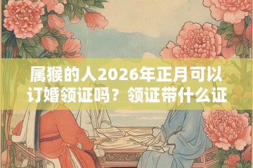 属猴的人2026年正月可以订婚领证吗？领证带什么证件？