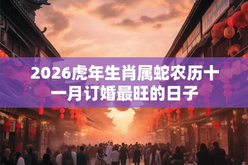 2026虎年生肖属蛇农历十一月订婚最旺的日子