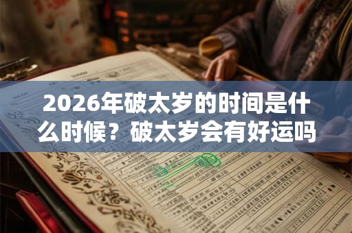 2026年破太岁的时间是什么时候？破太岁会有好运吗？