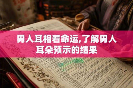 男人耳相看命运,了解男人耳朵预示的结果 男人耳相看命运,了解男人耳朵预示的结果