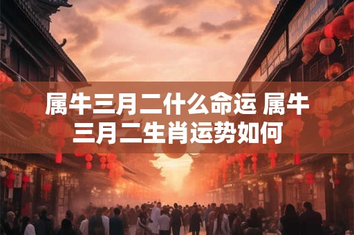 属牛三月二什么命运 属牛三月二生肖运势如何 属牛三月二什么命运 属牛三月二生肖运势如何