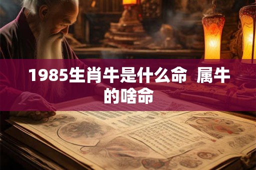 1985生肖牛是什么命  属牛的啥命