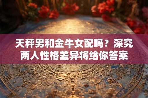 天秤男和金牛女配吗?深究两人性格差异将给你答案 天秤男和金牛女配吗?深究两人性格差异将给你答案
