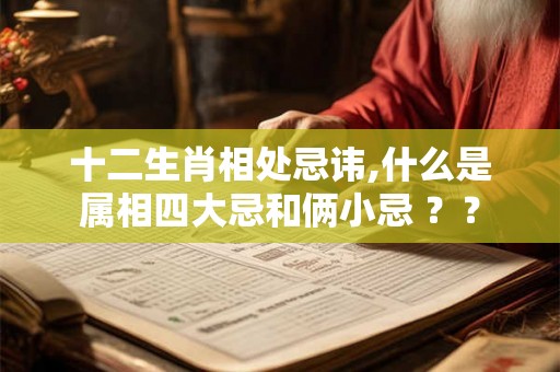 十二生肖相处忌讳,什么是属相四大忌和俩小忌 ？？