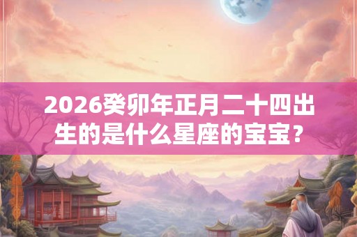 2026癸卯年正月二十四出生的是什么星座的宝宝？