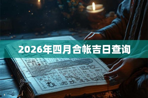 2026年四月合帐吉日查询