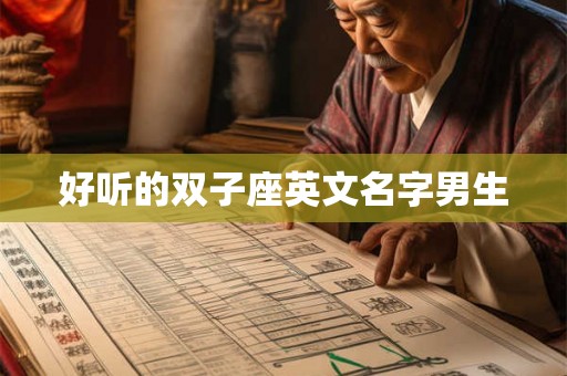 好听的双子座英文名字男生
