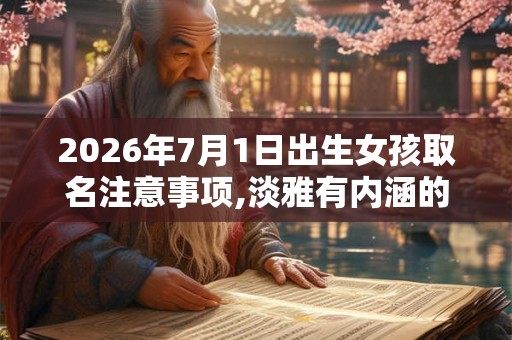 2026年7月1日出生女孩取名注意事项,淡雅有内涵的名字鉴赏 2026年7月1日出生女孩取名注意事项,淡雅有内涵的名字鉴赏