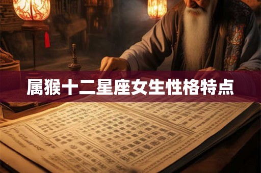 属猴十二星座女生性格特点