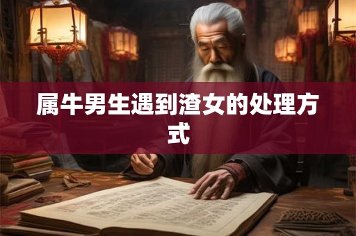 属牛男生遇到渣女的处理方式