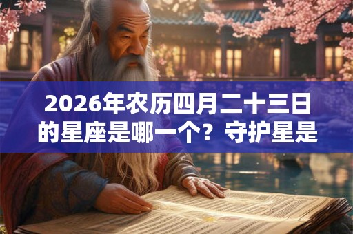 2026年农历四月二十三日的星座是哪一个?守护星是什么? 2026年农历四月二十三日的星座是哪一个?守护星是什么?