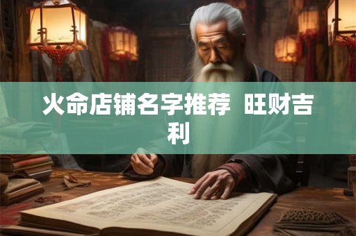 火命店铺名字推荐  旺财吉利