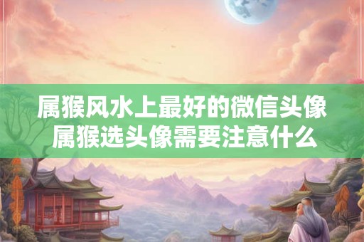 属猴风水上最好的微信头像 属猴选头像需要注意什么