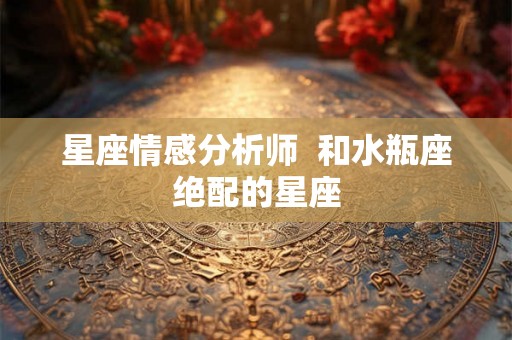 星座情感分析师  和水瓶座绝配的星座