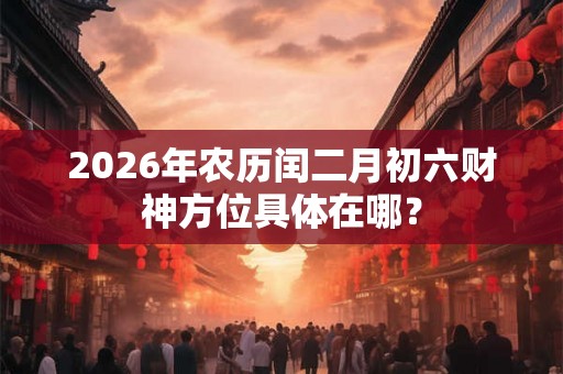 2026年农历闰二月初六财神方位具体在哪？