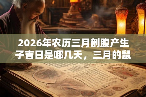 2026年农历三月剖腹产生子吉日是哪几天，三月的鼠宝宝好不好？