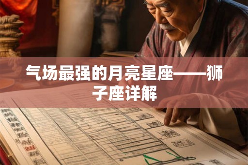 气场最强的月亮星座——狮子座详解