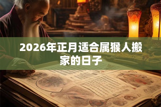 2026年正月适合属猴人搬家的日子