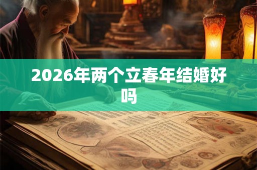 2026年两个立春年结婚好吗