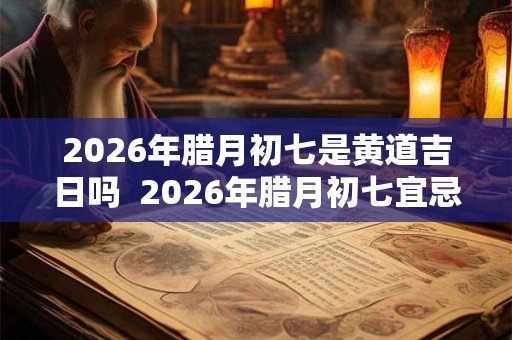 2026年腊月初七是黄道吉日吗  2026年腊月初七宜忌