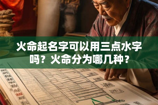 火命起名字可以用三点水字吗？火命分为哪几种？
