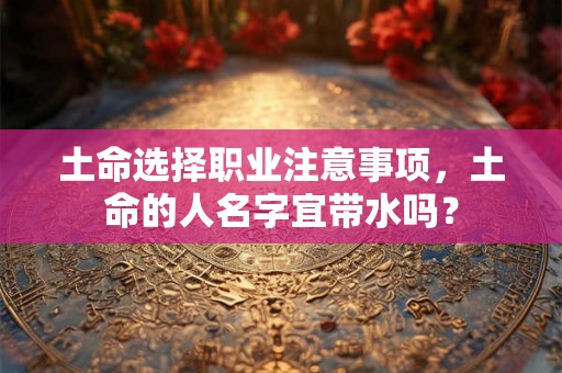土命选择职业注意事项，土命的人名字宜带水吗？