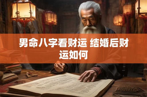 男命八字看财运 结婚后财运如何