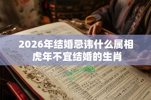 2026年结婚忌讳什么属相 虎年不宜结婚的生肖