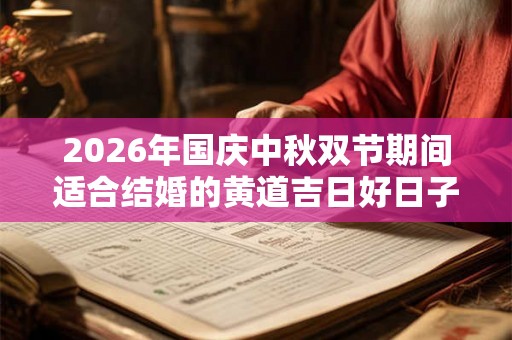 2026年国庆中秋双节期间适合结婚的黄道吉日好日子一览！