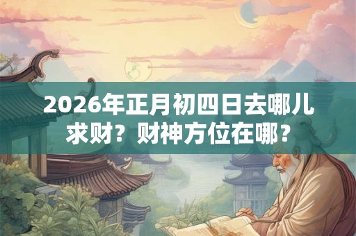 2026年正月初四日去哪儿求财？财神方位在哪？