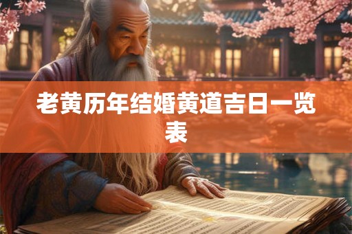老黄历年结婚黄道吉日一览表