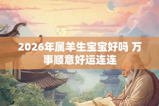 2026年属羊生宝宝好吗 万事顺意好运连连