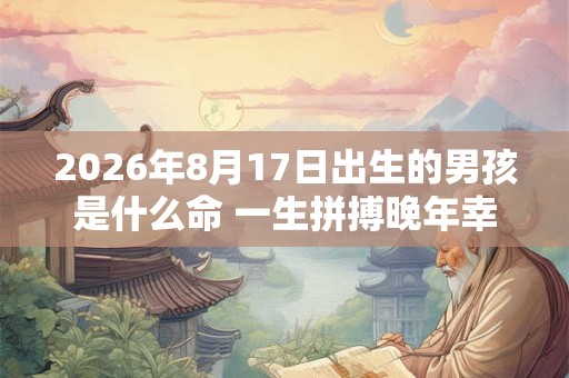 2026年8月17日出生的男孩是什么命 一生拼搏晚年幸福
