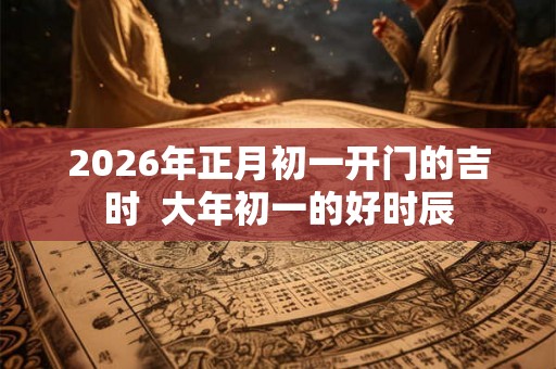 2026年正月初一开门的吉时 大年初一的好时辰 2026年正月初一开门的吉时 大年初一的好时辰