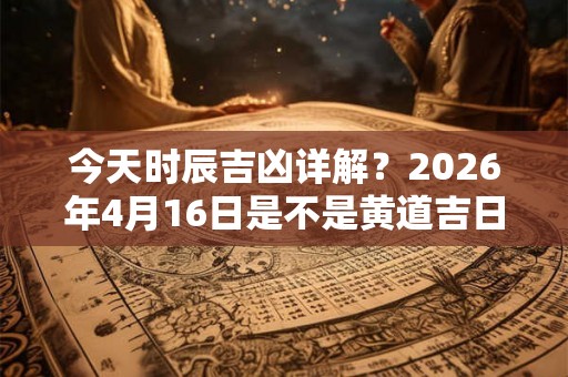 今天时辰吉凶详解？2026年4月16日是不是黄道吉日