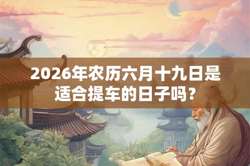 2026年农历六月十九日是适合提车的日子吗？