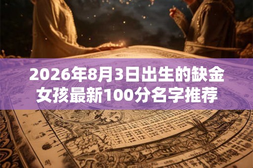 2026年8月3日出生的缺金女孩最新100分名字推荐