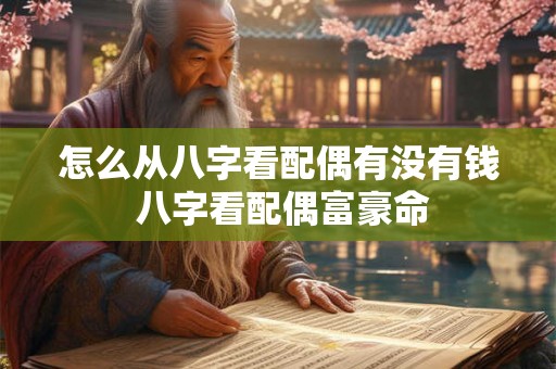 怎么从八字看配偶有没有钱 八字看配偶富豪命 怎么从八字看配偶有没有钱 八字看配偶富豪命