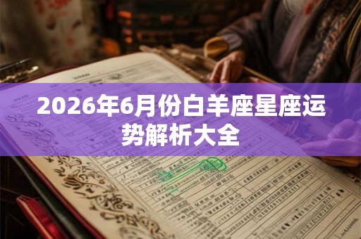 2026年6月份白羊座星座运势解析大全