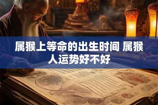 属猴上等命的出生时间 属猴人运势好不好